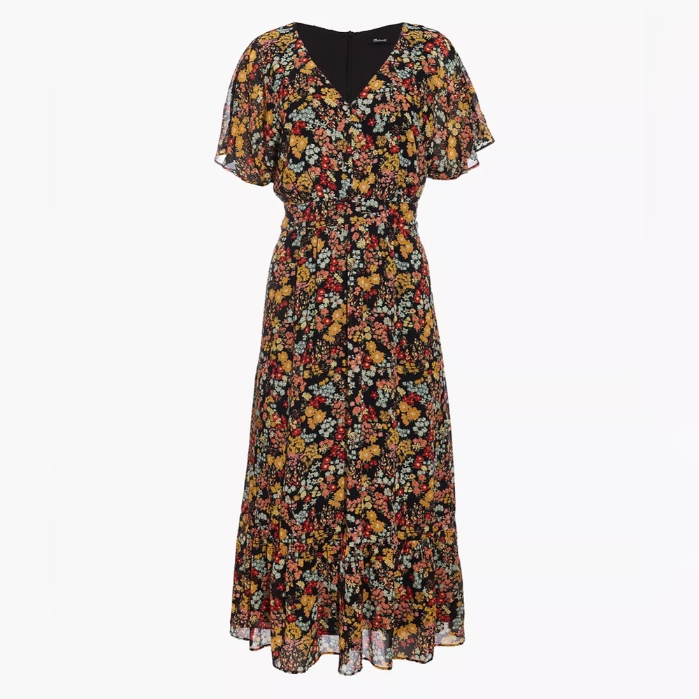 Madewell Midi Dress in Flower Garden